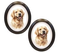 Levoberg Oval Picture Frame 8x10 Wood Oval Photo Frames for Wall Silouette Picture Frame Classic Wall Mounting Pictures Frame with Seamless Nail for Home Decor Gallery Art 2 Pack Black