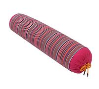 Levoberg Round Buckwheat Hull Pillow Neck Roll Pillow Cervical Support Pillow with Removable Cotton Cover for Sleeping