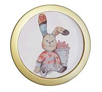 Levoberg Round Photo Frame Wooden Wall Mounted Stylish Picture Frame Home Decor (12inch, Gold)