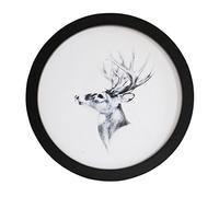 Levoberg Round Photo Frame Wooden Wall Mounted Stylish Picture Frame Home Decor Black 8 inch
