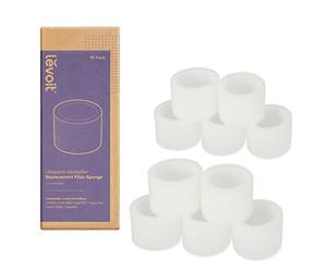 Levoit 10-Pack Humidifier Replacement Filters Capture Fine Particles in Water Tank to Improve Humidification Efficiency, Compatible with Classic 160, Dual150, Dual200S, LV600S, 10 Pack, White