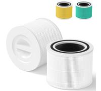 LEVOIT 2 Pack True HEPA Replacement Filters for Core 300 & 300S Vortex Air Purifier, 3-in-1 H13 Grade, Compare to Core 300-RF (White)