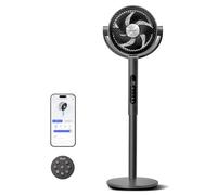 Levoit 20dB Quiet Smart Pedestal Fans for Bedroom, 950CFM Ultra-High Airflow, 12H Timer with WiFi/Voice/Remoter, 43'' Auto 120°+90° Oscillating Standing Fan, 12 Speeds, 4 Modes, DC Motor