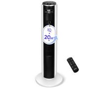 Levoit 20dB Silent Tower Fan, 5.5W-26W Energy Saving Fan for Bedroom & Home, Powerful Cooling with DC Motor, 4 Modes 12 Speeds, Advanced Sleep Mode, 90° Oscillation, Remote Control, 12H Timer