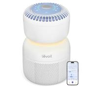 LEVOIT Air Purifier with 5 Air Monitor, White Noise and Blue-Light-Free Night Light for Bedroom Home Baby, HEPA Filter Removes Ultrafine Particles, Smart WiFi, Sprout
