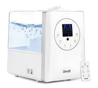 LEVOIT Cool & Warm Humidifiers Essential Oil Diffuser for Large Home 6L, Auto Mode, Dual Nozzles with Remote Control, Timer, Customized Relative Humidity for 70㎡ Office Room Plants, Up to 60H White