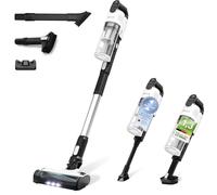 LEVOIT Cordless Vacuum Cleaner - Cleans up to 75 m², 100,000 RPM Brushless Motor, Anti-Hair Wrap, 5-Level Filter, Hard Floor 99.7% Clean, 8-in-1 Accessories for Pet Hair & Hardfloor, LVAC200 Black