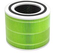 LEVOIT Core 300-RF-MB Genuine Air Purifier Mold & Bacteria Replacement Filter, 3-in-1 HEPA, High-Efficiency Activated Carbon, Green, Suitable for Core
