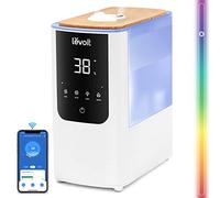 LEVOIT Humidifier for Bedroom Home, Smart Warm and Cool Mist Air Humidifier for Large Room, Auto Customized Humidity, Custom Light, Easy Top Fill, Essential Oil, 26dB Quiet, Voice Control, White