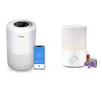 LEVOIT Humidifier & Smart Air Purifier Combo, 3L Top Fill Cool Mist Humidifier with Night Light & Essential Oil Diffuser for Home, Nursery, Plants, Plus Core 200S HEPA Air Purifier 70m² with WiFi