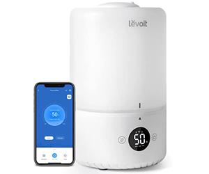 LEVOIT Humidifiers for Bedroom 3L, Top-Fill Cool Humidifier for Baby Room & Home, Smart Control with Humidity for Plants, Quiet Operation with Auto Mode, Essential Oil, Shut-Off, Up to 25H for 27 ㎡