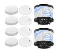 LEVOIT LVAC-300 Vacuum Cleaner Replacement Filter, 4 Pre-Motor Filters 2 Post-Motor Filters, HEPA, White