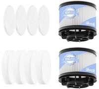 Levoit Official Vacuum Cleaner Replacement Filter, LVAC-200, 4 Pre-Motor Filters 2 Post-Motor Filters, White