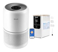 LEVOIT Smart Humidifier & Air Purifier Combo, Warm & Cool Mist Top Fill Humidifier with Auto Humidity, Essential Oil Diffuser, Voice Control & 24dB Quiet, Plus Core 300 HEPA Air Purifier 80m²