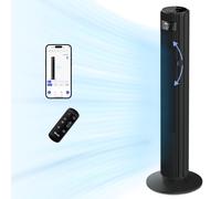 LEVOIT Smart Silent Tower Fan 42Inch, 7.9m/s Powerful Electric Cooling Fan for Bedroom, Quiet Mark 25dB with DC Motor, 90 Oscillating