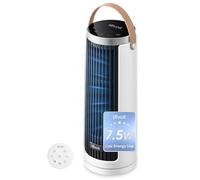 Levoit Tower Fan for Bedroom, 20dB Ultra Quiet, 2.5W-7.5W Low Power Consumption, Compact Desk Fan with Strong yet Gentle Cooling Airflow, 12H Timer, 90°Oscillation, 13'' Portable, Powerful & Valuable