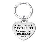 Levole Affirmation Gifts Motivational Keyring, Mindfulness Gifts for Students from Teachers, Women, Men and Teens Stylish Positivity Gifts for Mental Health Well Done Keychain, You Are A Masterpiece