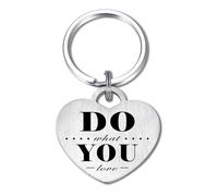 Levole Do What You Love Keyring Motivational Gifts Mental Health Keychain Daily Affirmation Inspiration Uplifting Quotes Reminder Gift for Her Him Hug Gifts Self Love
