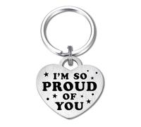 Levole I Am So Proud of You Graduation Gifts Inspiration Keyring Motivational Gifts Mental Health Keychain Daily Affirmation Inspiration Uplifting Quotes Reminder Gift for Her Him Hug Gifts Self Love