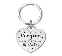 Levole I Forgive Myself for My Mistakes Keyring Motivational Gifts Mental Health Keychain Daily Affirmation Inspiration Uplifting Quotes Reminder Gift for Her Him Hug Gifts Self Love