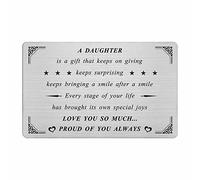 Levole Proud of You Daughter Gifts - Daughter Card, Wallet Card, Mother's Day Gift, Inspirational Greeting Card