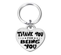 Levole Thank You for Being You Inspiration Keyring Motivational Gifts Mental Health Keychain Daily Affirmation Uplifting Quotes Reminder Gift for Her Him Hug Gifts Self Love