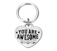 Levole You Are Awesome Inspiration Keyring Motivational Gifts Mental Health Keychain Daily Affirmation Inspiration Uplifting Quotes Reminder Gift for Her Him Hug Gifts Self Love