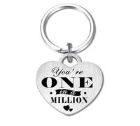 Levole You're One In A Million Inspiration Keyring Motivational Gifts Mental Health Keychain Daily Affirmation Inspiration Uplifting Quotes Reminder Gift for Her Him Hug Gifts Self Love