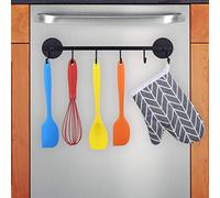 LEVOSHUA 6 Hooks Magnetic Utensil Holder Untensil Rack Tool Hanger Organizer for Refrigerator, Metal Cabinet, Metal Stove, Grill, BBQ