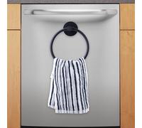 LEVOSHUA Magnetic Towel Ring Hand Towel Holder Towel Rack Towel Hook Hanger for Refrigerator, Kitchen Stove, Oven, Dishwasher, Sink, Laundry Washing Machine Black