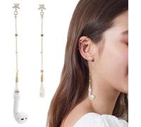 Levtandy Anti Lost Earring Strap for Airpods Anti Lost Strap for Airpods Pro, Wireless Earhooks Earbuds Earphone Holder Connector, Compatible with Airpods 1 2 3(CZ Flower Style)