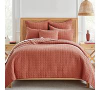 Levtex Home Mills Waffle King/Cal King Quilt Set (106x92in) with 2 Pillow Shams (36x20in) - Adobe - 100% Cotton King Size Quilt Bedding Set - Lightweight, Soft, Pre-Washed