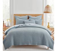Levtex Home - Mills Waffle - King/Cal King Quilt Set - Chambray Cotton Waffle - Quilt Size (106 x 92in.), Sham Size (36 x 20in.)