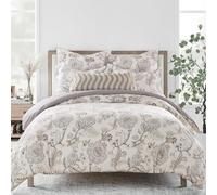 Levtex Home - Ophelia Blush Duvet Cover Set - King Duvet Cover + Two King Pillow Cases - Floral - Taupe Grey Cream Blush - Duvet Cover (106 x 94in.) and Pillow Case (36 x 20in.) - Rayon