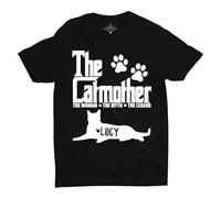 LEVY PAW Personalised The Catmother T-Shirts, Custom Cat Mom Shirt, Cat T Shirt for Women, Cat Lover Gifts