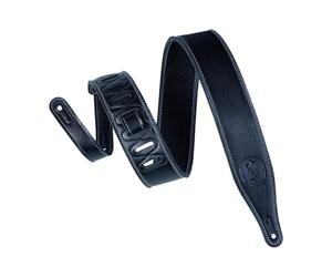 Levy's 2.5 inch 3 Layer Premium Top Grain Super Soft Garment Leather Guitar Strap - Black