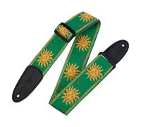 Levy's 2 inch Sun Design Jacquard Weave with Leather Back - Green