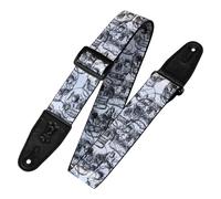 Levy's 2 inch Sublimation Polyester Strap -Black And White Skulls