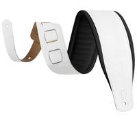 Levys Amped Leather 3" WH/BK