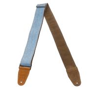 Levy's Leathers Denim Series 2" Wide Guitar Strap with Genuine Leather Ends; Light Blue (M7DM-LTB)