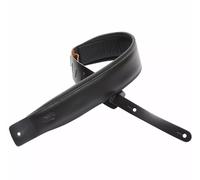 Levys DM1PD 3" Top Grain Larsen Leather Deluxe Padded Guitar strap, Black