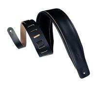 Levy's DM1PD-BLK 2.5-inch Leather Guitar Straps - Black