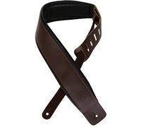 Levy's DM1PD-DBR 2.5-inch Leather Guitar Straps - Dark Brown