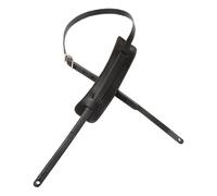 Levys Holly Deluxe 0.6" Vintage Leather Guitar Strap Black