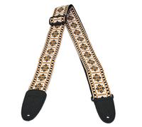 Levys M8HT-07 2" Hootenanny Guitar Strap Gold & White
