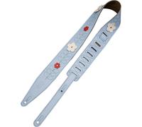 Levy's In Bloom Guitar strap Sky Blue Wildflower