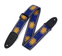 Levy's Polyester/Vinyl Guitar Strap - Jacquard Sun - Blue