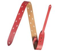 Levy's Leathers 1.5" Wide Lightning Bolt Cut Out Pattern Kids Guitar Strap (MJ12LBC-RED)