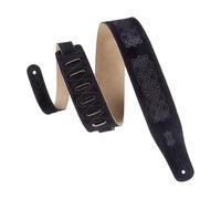Levy's Leathers 2.5" Suede Leather Guitar Strap Celtic Knot Emboss Design; Black MS26CK-BLK