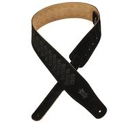 Levy's Leathers 2.5" Suede Leather Guitar Strap Dandelion Emboss Design; Black (MS26DE-BLK)